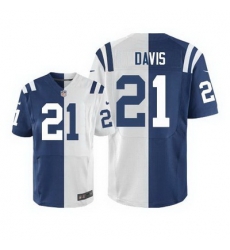 Nike Colts #21 Vontae Davis Royal Blue White Mens Stitched NFL Elite Split Jersey Nike Colts #21 Vontae Davis Royal Blue White Mens Stitched NFL Elite Split Jersey