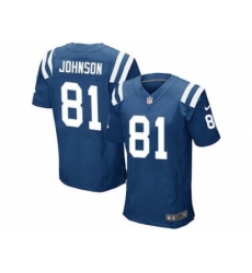 Nike Indianapolis Colts 81 Andre Johnson blue Elite NFL Jersey Nike Indianapolis Colts 81 Andre Johnson blue Elite NFL Jersey
