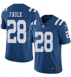 Youth Nike Colts #28 Marshall Faulk Royal Blue Stitched NFL Limited Rush Jersey Youth Nike Colts #28 Marshall Faulk Royal Blue Stitched NFL Limited Rush Jersey