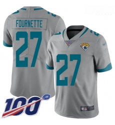 Jaguars 27 Leonard Fournette Silver Men Stitched Football Limited Inverted Legend 100th Season Jersey Jaguars 27 Leonard Fournette Silver Men Stitched Football Limited Inverted Legend 100th Season Jersey