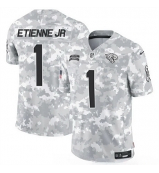 Men Jacksonville Jaguars 1 Travis Etienne Jr 2024 F U S E Arctic Camo Salute To Service Limited Stitched Football Jersey Men Jacksonville Jaguars 1 Travis Etienne Jr 2024 F U S E Arctic Camo Salute To Service Limited Stitched Football Jersey