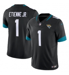 Men Jacksonville Jaguars 1 Travis Etienne Jr Black 2023 F U S E Vapor Untouchable Limited Stitched Jersey Men Jacksonville Jaguars 1 Travis Etienne Jr Black 2023 F U S E Vapor Untouchable Limited Stitched Jersey