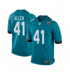 Men Jacksonville Jaguars 41 Josh Allen Game Teal Green Alternate Football Jersey Men Jacksonville Jaguars 41 Josh Allen Game Teal Green Alternate Football Jersey