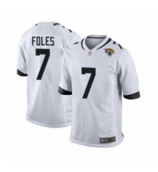 Men Jacksonville Jaguars 7 Nick Foles Game White Football Jersey Men Jacksonville Jaguars 7 Nick Foles Game White Football Jersey