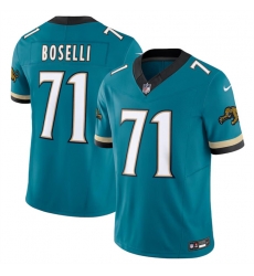 Men Jacksonville Jaguars 71 Tony Boselli Teal 2024 F U S E Prowler Throwback Vapor Limited Stitched Football Jersey Men Jacksonville Jaguars 71 Tony Boselli Teal 2024 F U S E Prowler Throwback Vapor Limited Stitched Football Jersey