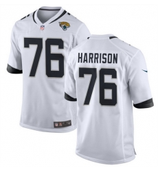 Men Jacksonville Jaguars 76 Anton Harrison White 2023 Draft Stitched Game Jersey Men Jacksonville Jaguars 76 Anton Harrison White 2023 Draft Stitched Game Jersey