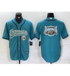 Men Jacksonville Jaguars Teal With Patch Cool Base Stitched Baseball Jersey 1 Men Jacksonville Jaguars Teal With Patch Cool Base Stitched Baseball Jersey 1