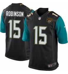Men Nike Jacksonville Jaguars 15 Allen Robinson Game Black Alternate NFL Jersey Men Nike Jacksonville Jaguars 15 Allen Robinson Game Black Alternate NFL Jersey