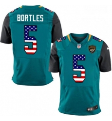 Men Nike Jacksonville Jaguars 5 Blake Bortles Elite Teal Green Home USA Flag Fashion NFL Jersey Men Nike Jacksonville Jaguars 5 Blake Bortles Elite Teal Green Home USA Flag Fashion NFL Jersey