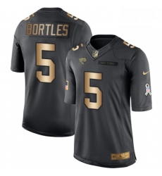 Men Nike Jacksonville Jaguars 5 Blake Bortles Limited BlackGold Salute to Service NFL Jersey Men Nike Jacksonville Jaguars 5 Blake Bortles Limited BlackGold Salute to Service NFL Jersey