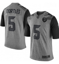 Men Nike Jacksonville Jaguars 5 Blake Bortles Limited Gray Gridiron NFL Jersey Men Nike Jacksonville Jaguars 5 Blake Bortles Limited Gray Gridiron NFL Jersey