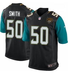 Men Nike Jacksonville Jaguars 50 Telvin Smith Game Black Alternate NFL Jersey Men Nike Jacksonville Jaguars 50 Telvin Smith Game Black Alternate NFL Jersey