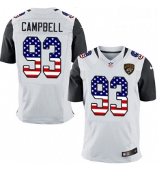 Men Nike Jacksonville Jaguars 93 Calais Campbell Elite White Road USA Flag Fashion NFL Jersey Men Nike Jacksonville Jaguars 93 Calais Campbell Elite White Road USA Flag Fashion NFL Jersey