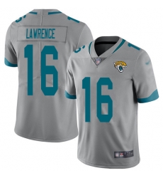 Nike Jacksonville Jaguars 16 Trevor Lawrence Silver Men Stitched NFL Limited Inverted Legend Jersey Nike Jacksonville Jaguars 16 Trevor Lawrence Silver Men Stitched NFL Limited Inverted Legend Jersey