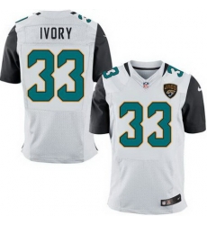 Nike Jaguars #33 Chris Ivory White Men Stitched NFL Elite Jersey Nike Jaguars #33 Chris Ivory White Men Stitched NFL Elite Jersey
