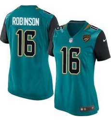 Nike Jaguars #16 Denard Robinson Teal Green Team Color Womens Stitched NFL Elite Jersey Nike Jaguars #16 Denard Robinson Teal Green Team Color Womens Stitched NFL Elite Jersey