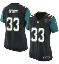 Nike Jaguars #33 Chris Ivory Black Alternate Womens Stitched NFL Elite Jersey Nike Jaguars #33 Chris Ivory Black Alternate Womens Stitched NFL Elite Jersey