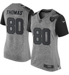 Nike Jaguars #80 Julius Thomas Gray Womens Stitched NFL Limited Gridiron Gray Jersey Nike Jaguars #80 Julius Thomas Gray Womens Stitched NFL Limited Gridiron Gray Jersey