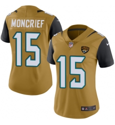 Nike Limited Womens Donte Moncrief Gold Jersey NFL #15 Jacksonville Jaguars Rush Vapor Nike Limited Womens Donte Moncrief Gold Jersey NFL #15 Jacksonville Jaguars Rush Vapor