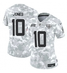 Women Jacksonville Jaguars 10 Mac Jones 2024 F U S E Arctic Camo Salute To Service Limited Stitched Football Jersey Women Jacksonville Jaguars 10 Mac Jones 2024 F U S E Arctic Camo Salute To Service Limited Stitched Football Jersey