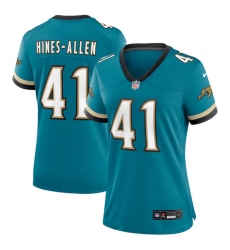 Women Jacksonville Jaguars 41 Josh Hines Allen Teal 2024 Prowler Throwback Vapor Limited Stitched Football Jersey Women Jacksonville Jaguars 41 Josh Hines Allen Teal 2024 Prowler Throwback Vapor Limited Stitched Football Jersey