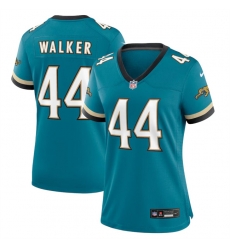 Women Jacksonville Jaguars 44 Travon Walker Teal 2024 Prowler Throwback Vapor Limited Stitched Football Jersey Women Jacksonville Jaguars 44 Travon Walker Teal 2024 Prowler Throwback Vapor Limited Stitched Football Jersey