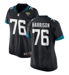 Women Jacksonville Jaguars 76 Anton Harrison Black 2023 Draft Stitched Jersey Women Jacksonville Jaguars 76 Anton Harrison Black 2023 Draft Stitched Jersey