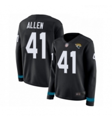Womens Jacksonville Jaguars 41 Josh Allen Limited Black Therma Long Sleeve Football Jersey Womens Jacksonville Jaguars 41 Josh Allen Limited Black Therma Long Sleeve Football Jersey