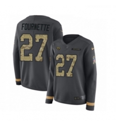 Womens Nike Jacksonville Jaguars 27 Leonard Fournette Limited Black Salute to Service Therma Long Sleeve NFL Jersey Womens Nike Jacksonville Jaguars 27 Leonard Fournette Limited Black Salute to Service Therma Long Sleeve NFL Jersey