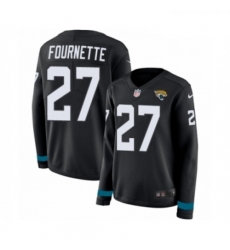 Womens Nike Jacksonville Jaguars 27 Leonard Fournette Limited Black Therma Long Sleeve NFL Jersey Womens Nike Jacksonville Jaguars 27 Leonard Fournette Limited Black Therma Long Sleeve NFL Jersey
