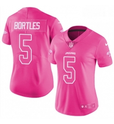 Womens Nike Jacksonville Jaguars 5 Blake Bortles Limited Pink Rush Fashion NFL Jersey Womens Nike Jacksonville Jaguars 5 Blake Bortles Limited Pink Rush Fashion NFL Jersey