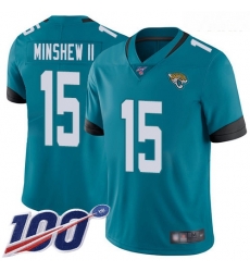 Jaguars #15 Gardner Minshew II Teal Green Alternate Youth Stitched Football 100th Season Vapor Limited Jersey Jaguars #15 Gardner Minshew II Teal Green Alternate Youth Stitched Football 100th Season Vapor Limited Jersey