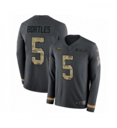 Youth Nike Jacksonville Jaguars 5 Blake Bortles Limited Black Salute to Service Therma Long Sleeve NFL Jersey Youth Nike Jacksonville Jaguars 5 Blake Bortles Limited Black Salute to Service Therma Long Sleeve NFL Jersey
