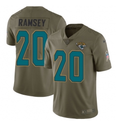 Youth Nike Jaguars #20 Jalen Ramsey Olive Stitched NFL Limited 2017 Salute to Service Jersey Youth Nike Jaguars #20 Jalen Ramsey Olive Stitched NFL Limited 2017 Salute to Service Jersey