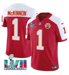 Men Kansas City Chiefs 1 Jerick McKinnon Red 2023 F U S E With Super Bowl LVII Patch Vapor Untouchable Limited Stitched Jersey Men Kansas City Chiefs 1 Jerick McKinnon Red 2023 F U S E With Super Bowl LVII Patch Vapor Untouchable Limited Stitched Jersey