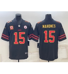 Men Kansas City Chiefs 15 Patrick Mahomes Black Red Gold 4 Star C Patch Vapor Untouchable Limited Stitched Jersey Men Kansas City Chiefs 15 Patrick Mahomes Black Red Gold 4 Star C Patch Vapor Untouchable Limited Stitched Jersey