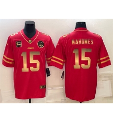 Men Kansas City Chiefs 15 Patrick Mahomes Red Gold 4 Star C Patch Vapor Untouchable Limited Stitched Jersey Men Kansas City Chiefs 15 Patrick Mahomes Red Gold 4 Star C Patch Vapor Untouchable Limited Stitched Jersey