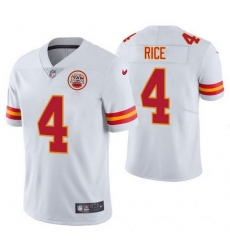 Men Kansas City Chiefs 4 Rashee Rice White Vapor Untouchable Limited Stitched Football Jersey Men Kansas City Chiefs 4 Rashee Rice White Vapor Untouchable Limited Stitched Football Jersey