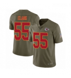 Men Kansas City Chiefs 55 Frank Clark Limited Olive 2017 Salute to Service Football Jersey Men Kansas City Chiefs 55 Frank Clark Limited Olive 2017 Salute to Service Football Jersey