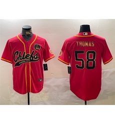 Men Kansas City Chiefs 58 Derrick Thomas Red Gold Cool Base Stitched Baseball Jersey Men Kansas City Chiefs 58 Derrick Thomas Red Gold Cool Base Stitched Baseball Jersey