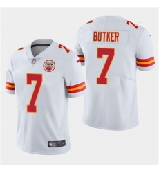 Men Kansas City Chiefs 7 Harrison Butker White Vapor Untouchable Limited Stitched Jersey Men Kansas City Chiefs 7 Harrison Butker White Vapor Untouchable Limited Stitched Jersey