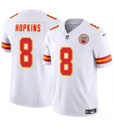 Men Kansas City Chiefs 8 DeAndre Hopkins White 2024 F U S E Vapor Untouchable Limited Stitched Football Jersey Men Kansas City Chiefs 8 DeAndre Hopkins White 2024 F U S E Vapor Untouchable Limited Stitched Football Jersey