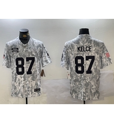 Men Kansas City Chiefs 87 Travis Kelce 2024 F U S E Arctic Camo Salute To Service Limited Stitched Football Jersey Men Kansas City Chiefs 87 Travis Kelce 2024 F U S E Arctic Camo Salute To Service Limited Stitched Football Jersey