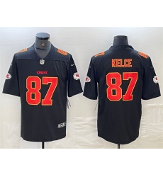 Men Kansas City Chiefs 87 Travis Kelce Black Vapor Untouchable Limited Stitched Football Jersey Men Kansas City Chiefs 87 Travis Kelce Black Vapor Untouchable Limited Stitched Football Jersey