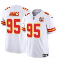 Men Kansas City Chiefs 95 Chris Jones White 2024 F U S E Vapor Untouchable Limited Stitched Football Jersey Men Kansas City Chiefs 95 Chris Jones White 2024 F U S E Vapor Untouchable Limited Stitched Football Jersey
