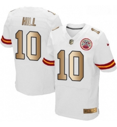 Men Nike Kansas City Chiefs 10 Tyreek Hill Elite WhiteGold NFL Jersey Men Nike Kansas City Chiefs 10 Tyreek Hill Elite WhiteGold NFL Jersey