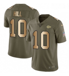 Men Nike Kansas City Chiefs 10 Tyreek Hill Limited OliveGold 2017 Salute to Service NFL Jersey Men Nike Kansas City Chiefs 10 Tyreek Hill Limited OliveGold 2017 Salute to Service NFL Jersey