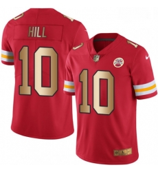 Men Nike Kansas City Chiefs 10 Tyreek Hill Limited RedGold Rush NFL Jersey Men Nike Kansas City Chiefs 10 Tyreek Hill Limited RedGold Rush NFL Jersey