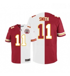 Men Nike Kansas City Chiefs 11 Alex Smith Elite RedWhite Split Fashion NFL Jersey Men Nike Kansas City Chiefs 11 Alex Smith Elite RedWhite Split Fashion NFL Jersey