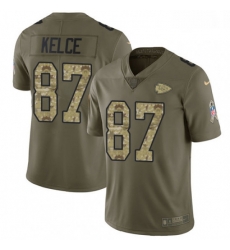 Men Nike Kansas City Chiefs 87 Travis Kelce Limited OliveCamo 2017 Salute to Service NFL Jersey Men Nike Kansas City Chiefs 87 Travis Kelce Limited OliveCamo 2017 Salute to Service NFL Jersey